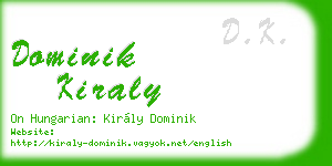 dominik kiraly business card