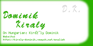 dominik kiraly business card
